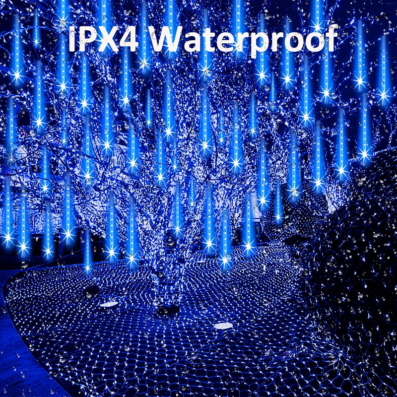 Luces Solares de Lluvia Meteórica Loyyz para Exteriores - Decoración de Jardín con Panel Solar, IPX4 Alta Calidad, Efecto Cielo Estrellado, LED Eficiente en Energía, Ideal para Bodas, Pascua, Ramadán, Patio o Techo - Iluminación Festiva y Decoraciones So