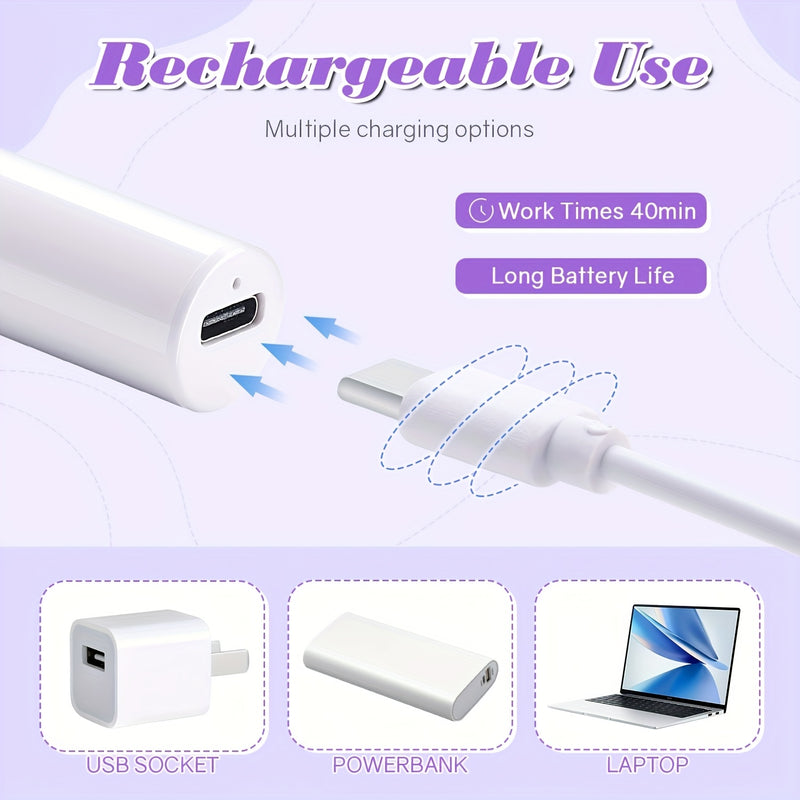 Lámpara de uñas LED mini portátil, secador de gel de uñas de secado rápido, herramienta de manicura de mano con batería de litio recargable, carga USB, sin formaldehído - Ideal para uso en casa y salón, herramienta de arte de uñas de salón|Polish de uñas