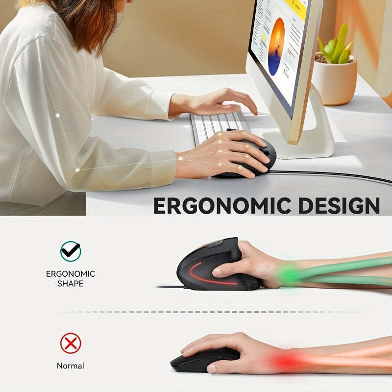 Ratón ergonómico para gaming de 1.5 m, diseño ambidiestro, material plástico, sin batería, alimentación por USB, voltaje de operación ≤36V, cómodo y silencioso, sin retraso, iluminación ajustable
