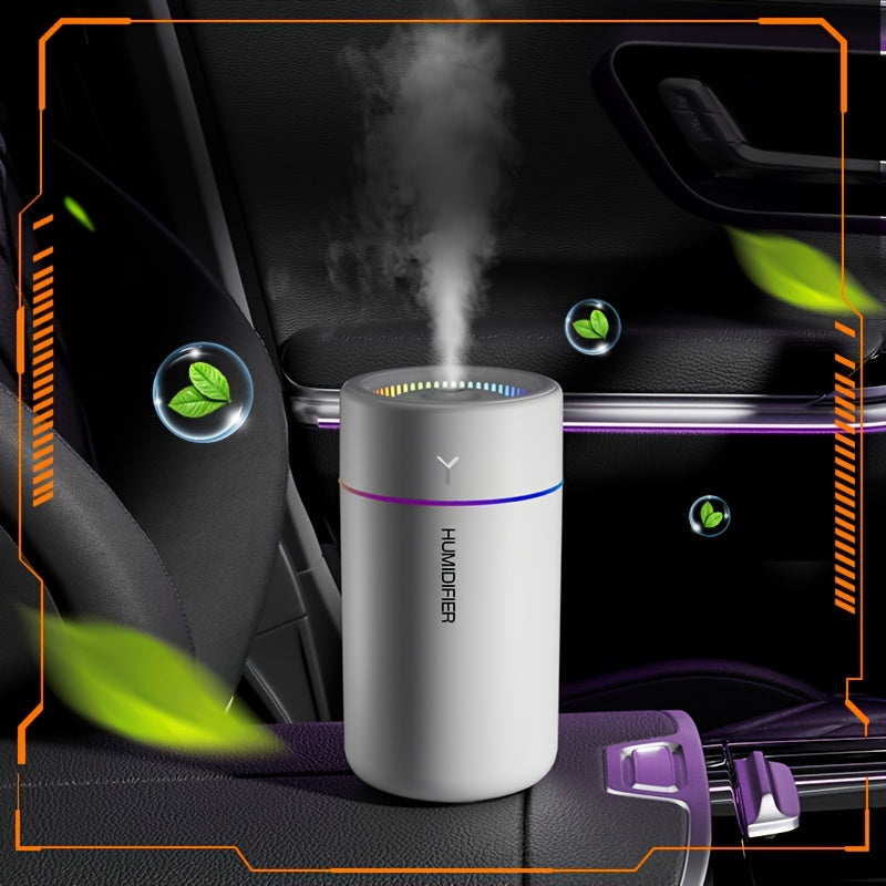 1pc Humidificador de AromaWave con Niebla Fría Alimentado por USB con Luces LED - Plástico, Bajo Voltaje 36V, Difusor Portátil de Aromaterapia para el Hogar, la Oficina y el Dormitorio