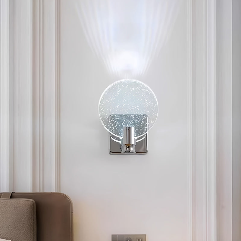 Lámpara de pared moderna y ajustable con cristal - Foco LED de estilo nórdico con acentos metálicos dorados, esfera de cristal brillante para sala de estar, dormitorio, tocador, baño y pasillo - Diseño creativo de montaje en pared, lámpara de pared | Lám