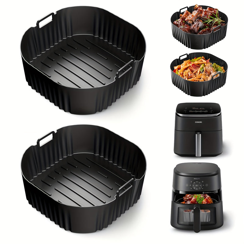 Accesorio de Silicona para Airfryer, Molde de Silicona para Cosori TurboBlaze 6L/6.2L, Inserto de Silicona para Air Fryer Cosori CP158-of 5.5L, Accesorios para Casserole Dish en la Serie Philips 2000 6.2L