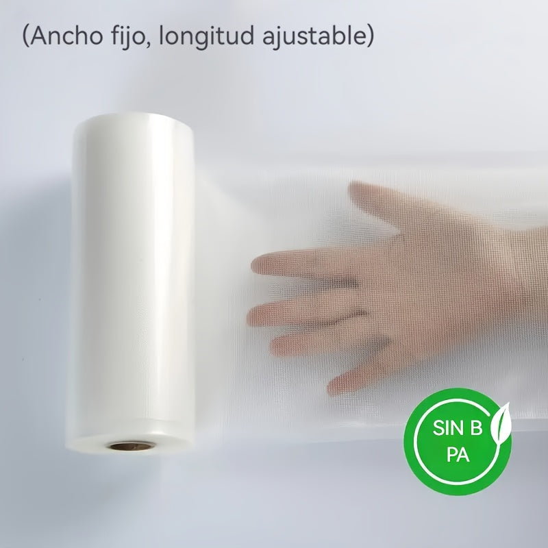 Juego de 5 Rollos Selladores al Vacío Libres de BPA, Bolsas Texturizadas Duraderas y Resistentes a Perforaciones, Ancho Variado (Diversos Anchos) y 3 Metros Cada Uno, Perfecto para la Conservación de Alimentos, Sous Vide y Almacenamiento en Gran Volume,