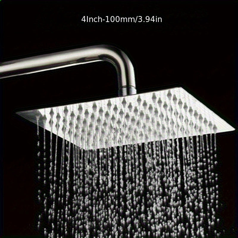 1 Cabezal de ducha ajustable de acero inoxidable - Ahorro de agua, montaje en pared, diseño moderno con varias opciones de aspersión para usuarios estándar, mejora del baño, acabado metálico elegante, construcción duradera