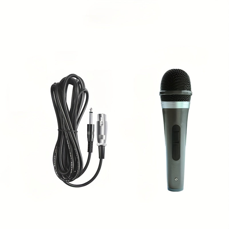 Microfono vocal, microfono con cable, microfono de mano portátil, microfono para canto, alta fidelidad, sin ruido, alta sensibilidad, adecuado para cantar en vivo, actuaciones en fiestas, karaoke, juegos y transmisiones en directo