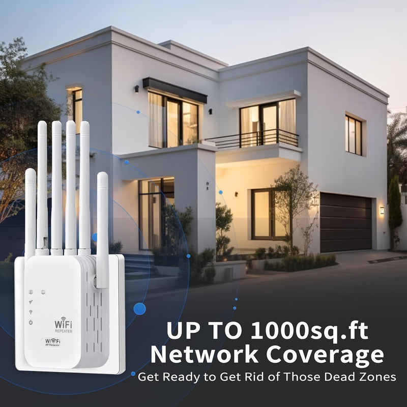 Internet de Alta Velocidad OEKE-1200 Mbps, Conexión de Aplicación 3-en-1, 6 Antenas - Penetración Fuerte, 6 Antenas de Alta Ganancia con Señal Más Fuerte y Cobertura Más Larga, Amplia Compatibilidad, Conexión de Hasta 105 Dispositivos