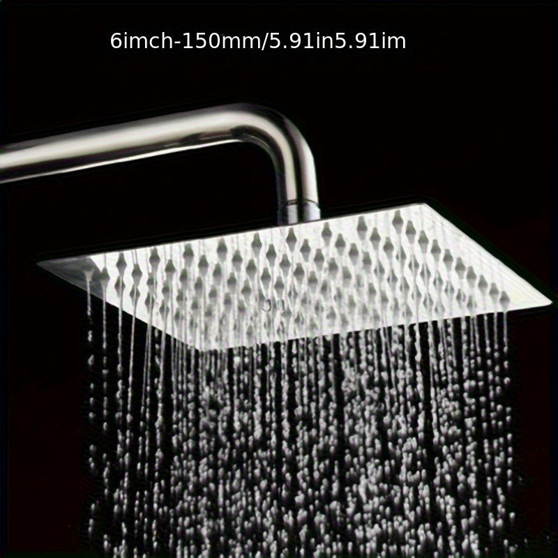 1 Cabezal de ducha ajustable de acero inoxidable - Ahorro de agua, montaje en pared, diseño moderno con varias opciones de aspersión para usuarios estándar, mejora del baño, acabado metálico elegante, construcción duradera