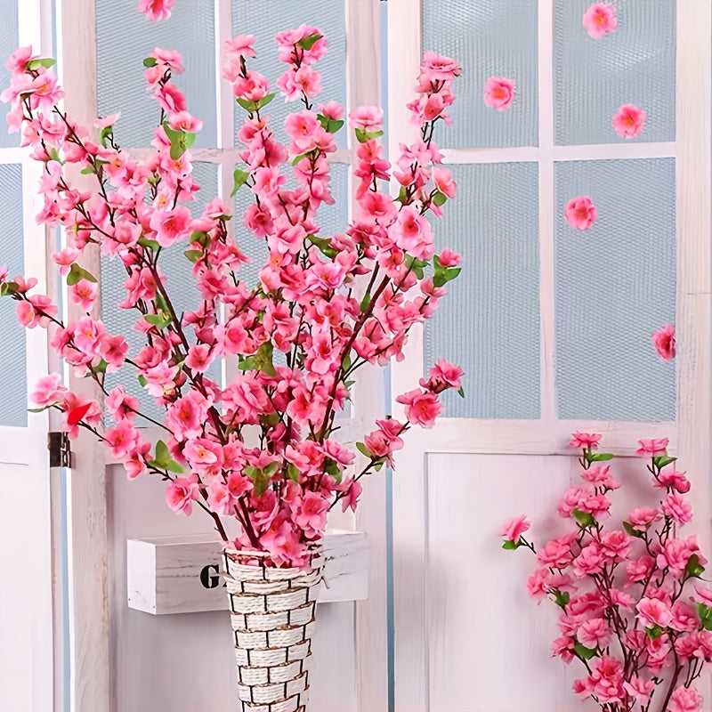 30 flores artificiales elegantes de cerezo rosado - Perfectas para bodas, decoración de jardines al aire libre y decoración del hogar - Ideales para primavera, verano, Día de San Valentín, Pascua - No incluye contenedores