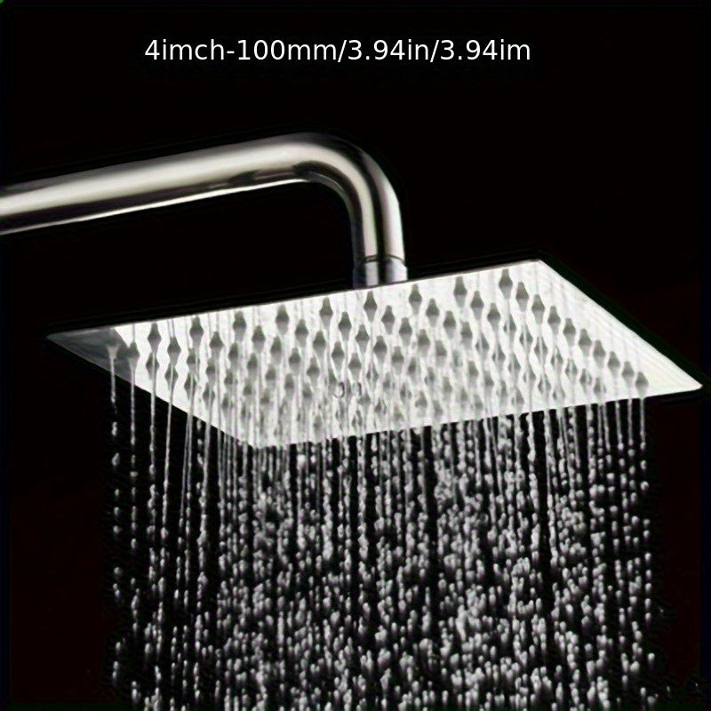 1 Cabezal de ducha ajustable de acero inoxidable - Ahorro de agua, montaje en pared, diseño moderno con varias opciones de aspersión para usuarios estándar, mejora del baño, acabado metálico elegante, construcción duradera
