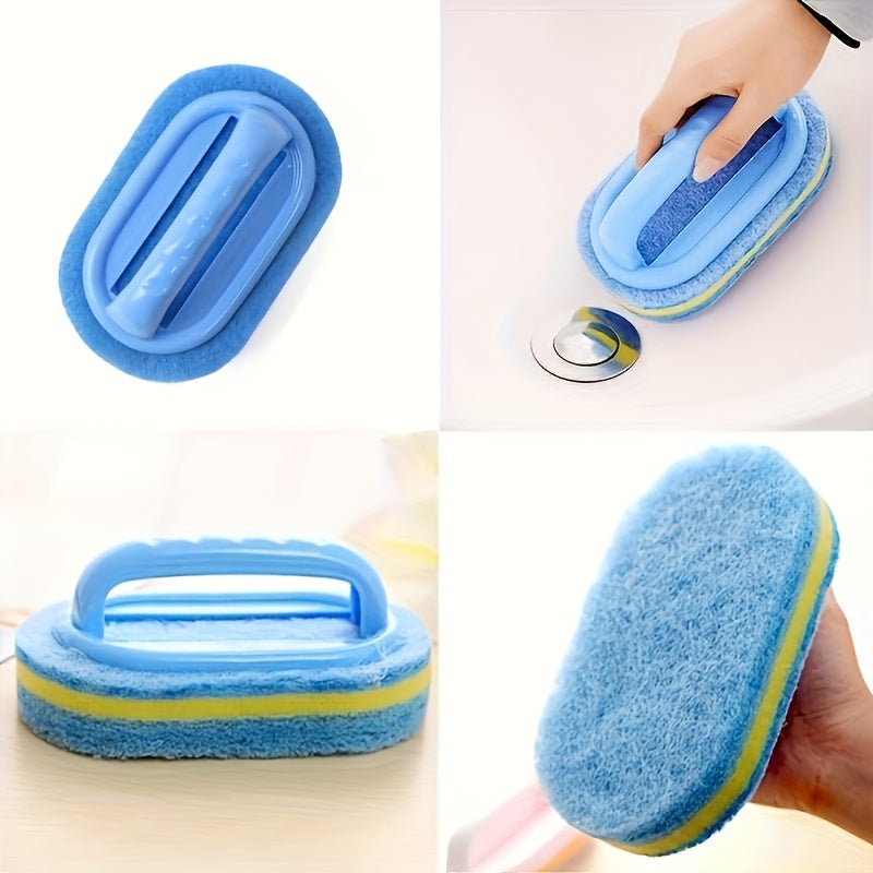 Esponja de Ducha | Esponja Manual Ergonómica, Diseño Bicolor - Cepillo de Limpieza Manual Multifuncional, Adecuado para Bañeras, Cocinas, Baños, etc. - Ideal para Limpiar Azulejos, Ollas y Manchas, Accesorios de Baño