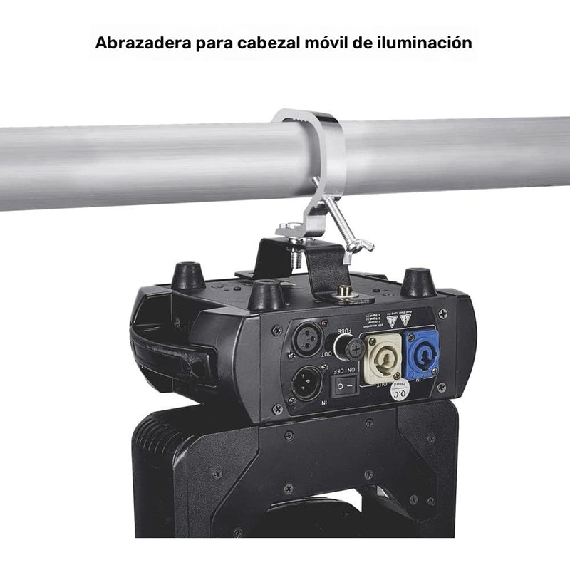 10-Unidad de Sujeción de C de Plata Gris para Iluminación de Escenario, 1.18-2 Pulgadas, Ajuste de Tubo de 30-50mm OD, Capacidad de Carga de 24,95KG, Sin Cargar, No Requiere Batería, Sujeción de Truss Versátil para Luces de Punto DJ y Luces de Cabeza Móv