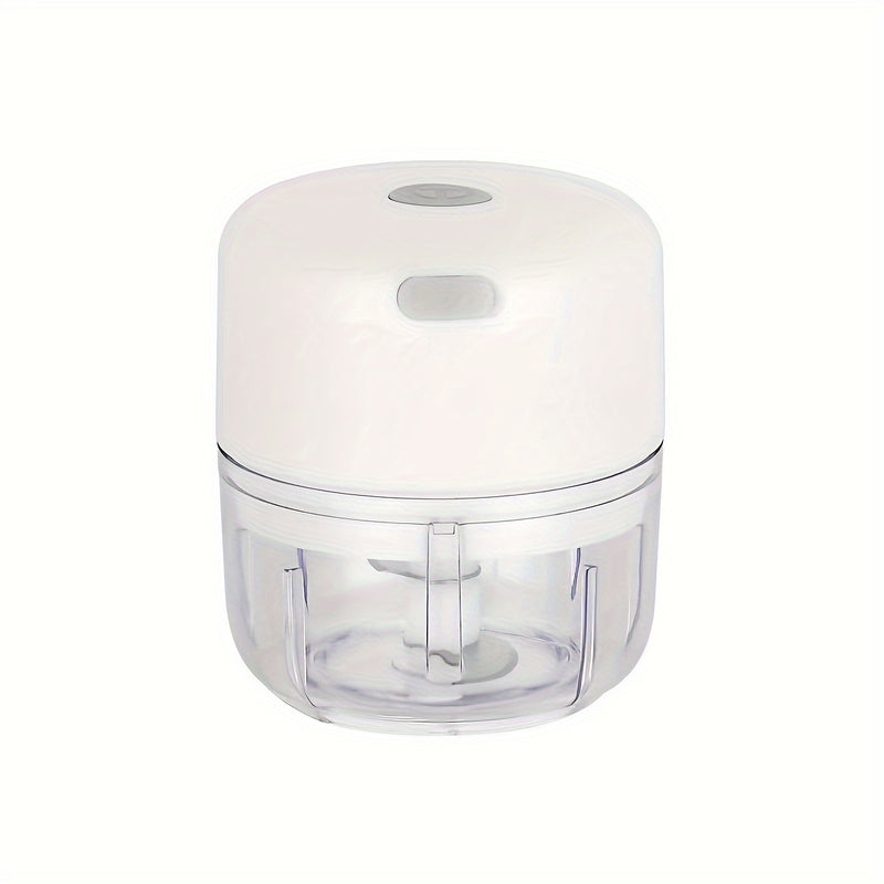 Picadora Eléctrica de Ajo Recargable USB - 100ml/250ml Fuerte y Duradera con 1500 RPM para Chile, Jengibre, Verduras con Bloqueo de Seguridad, Tapa Transparente & Diseño Fácil de Limpiar, Electrodoméstico Compacto, Herramienta de Preparación de Alimentos