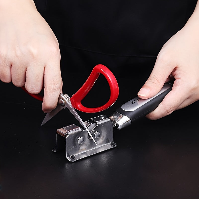 Afilador de Cuchillos de Acero Inoxidable Portátil, Piedra de Afilar de Mano para Cocina, Afilador de Cuchillos Multiusos