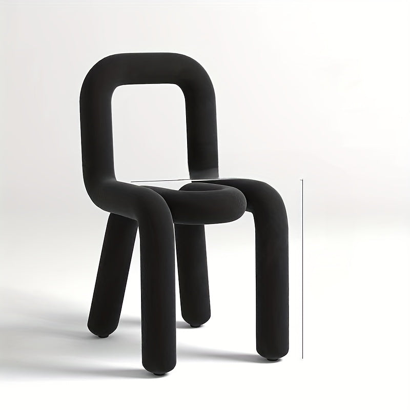 Silla Apilable de Acero Azul Chic con Respaldo - Versátil y Elegante para Decoración de Dormitorio, Oficina o Sala de Estar