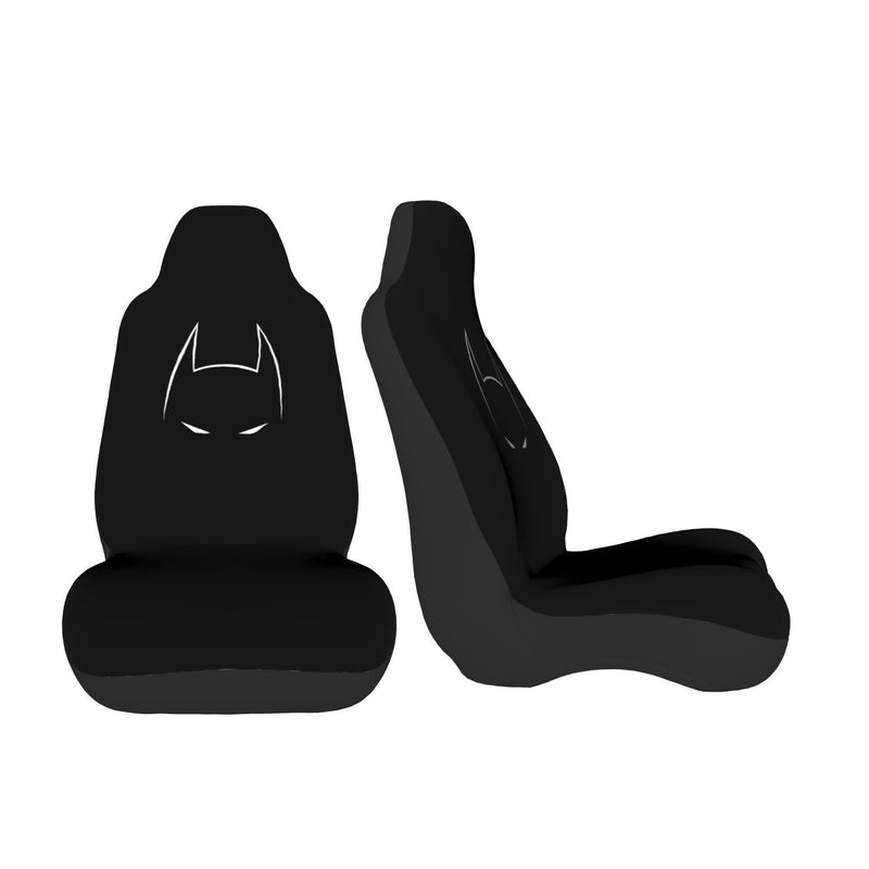 2 Piezas de Fundas para Asientos Warner Bros. Batman | Accesorios Divertidos y Cartoon | Protectores Universales para Asientos Delanteros en Sedanes, Pickups y SUVs | Armadura Elástica Duradera