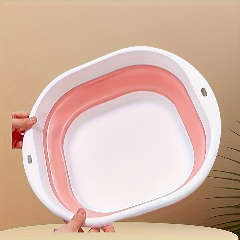 1 pieza, bañera de pies portátil plegable de silicona, fregadero multiusos de plástico para el hogar, dormitorio, viajes, pedicura, lavado de manos, cuidado de uñas y spa de pies - No se requiere electricidad, no se requiere pantalla, no se requiere bate
