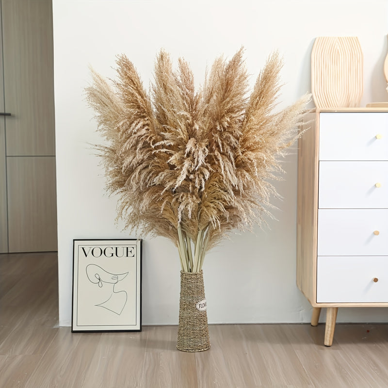 Pasto de las pampas natural de 10 ramas, 116.84 cm, decoración para bodas, fiestas, casas de campo y estilo bohemio