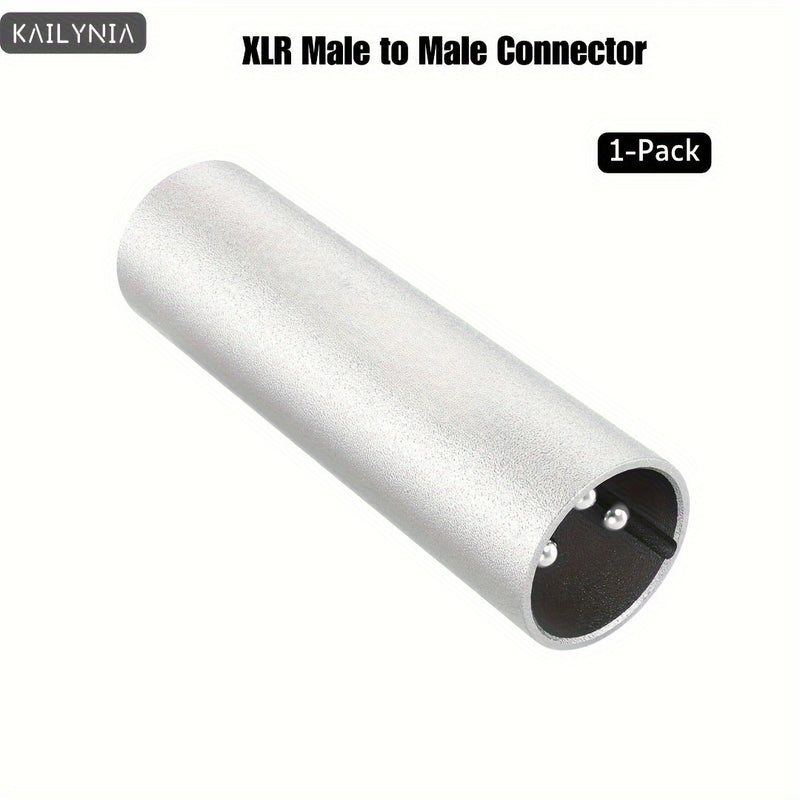 Conectores adaptadores XLR macho a macho y hembra a hembra de 3 pines, compatibles con micrófonos y mezcladores, plateados, forma redonda, cable Ethernet categoría Cat5e, accesorios para equipos de audio.