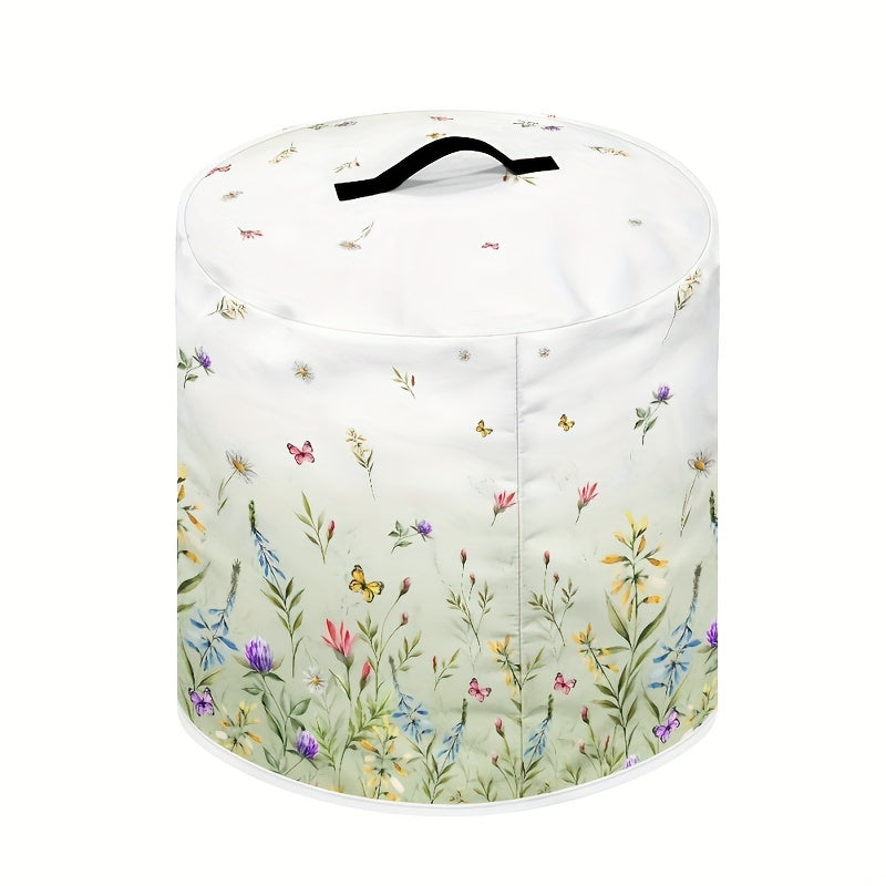 Cubierta de Polvo para Olla a Presión y Freidora de Aire de 8 Cuartos con Diseño Floral Chic - Poliéster Duradero con Bolsillo, Accesorio de Cocina Elegante, Cubierta, Accesorios