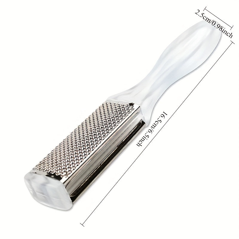 Exfoliador Portátil de Manos y Pies - Diseño Ergonómico en Plástico Duradero, Doble Cara Sin Olores para Pedicura y Manicura en Beige Claro Suave, Uso Doméstico