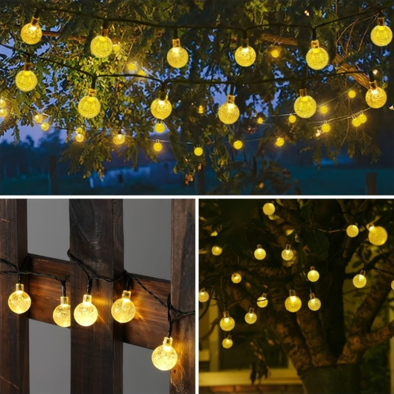 Luz de bola de burbujas solar de 5 metros, 20 piezas