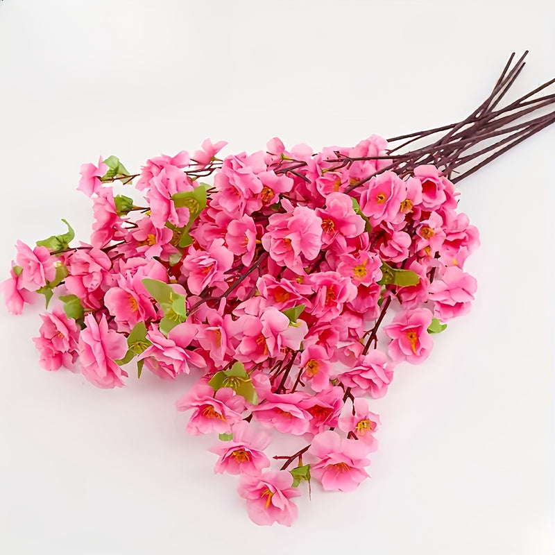 30 flores artificiales elegantes de cerezo rosado - Perfectas para bodas, decoración de jardines al aire libre y decoración del hogar - Ideales para primavera, verano, Día de San Valentín, Pascua - No incluye contenedores