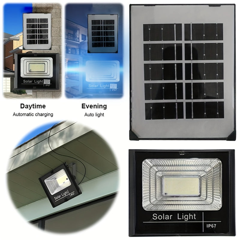 Luces solares LED para jardín con control remoto, paneles solares IP67 de alta calidad para exteriores.