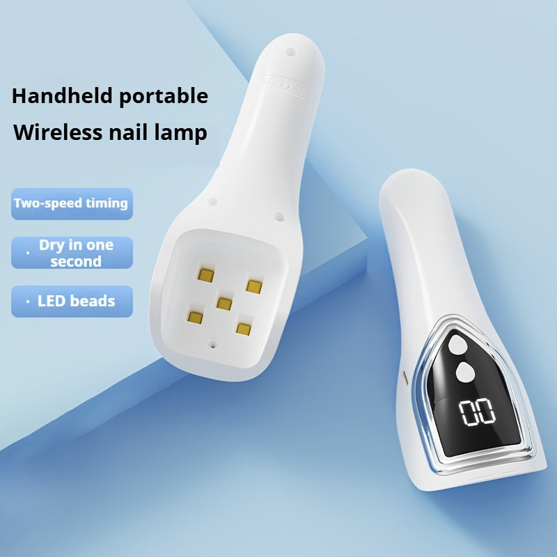 Linterna Portátil para Uñas con Temporizador LCD - Modo Doble 60s/90s, Secador de Gel LED con Carga Rápida USB, Compatible con Todos los Esmaltes y Diseños de Arte en Uñas, Estilo Compacto, Construcción Duradera, Plástico de Alta Calidad, Ideal para Mani