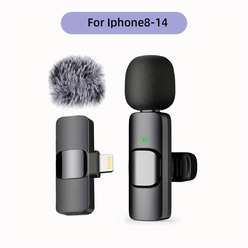 Microfono sin varillas de Solapa con Clip para iPhone, iPad y Android USB-C, Grabación de Audio y Video, Transmisión en Vivo e Entrevistas, Plug and Play