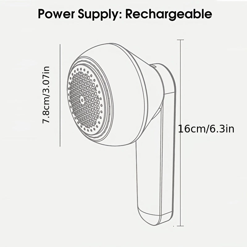 Rasuradora de tela portátil recargable por USB, compacta, para suéteres, ropa de lana y más