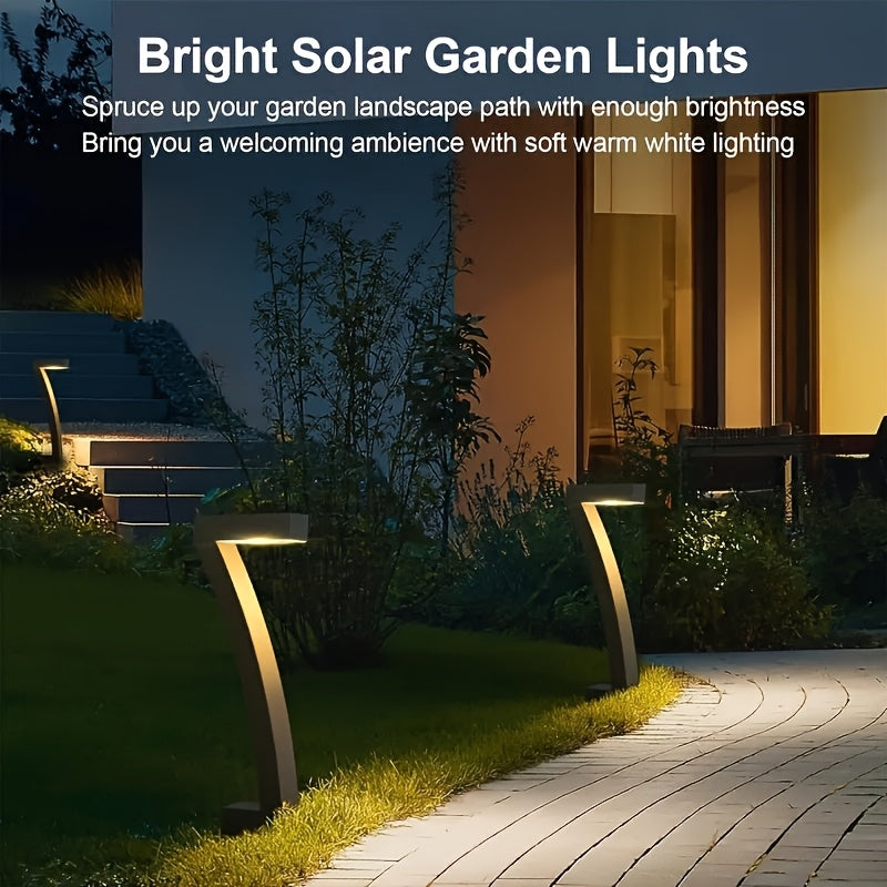 Luces Solares Exteriores, 4 Piezas de Iluminación Solar Decorativa Impermeable con Función Automática de Encendido/Apagado y Duración de 12 Horas para Senderos, Patios y Entradas
