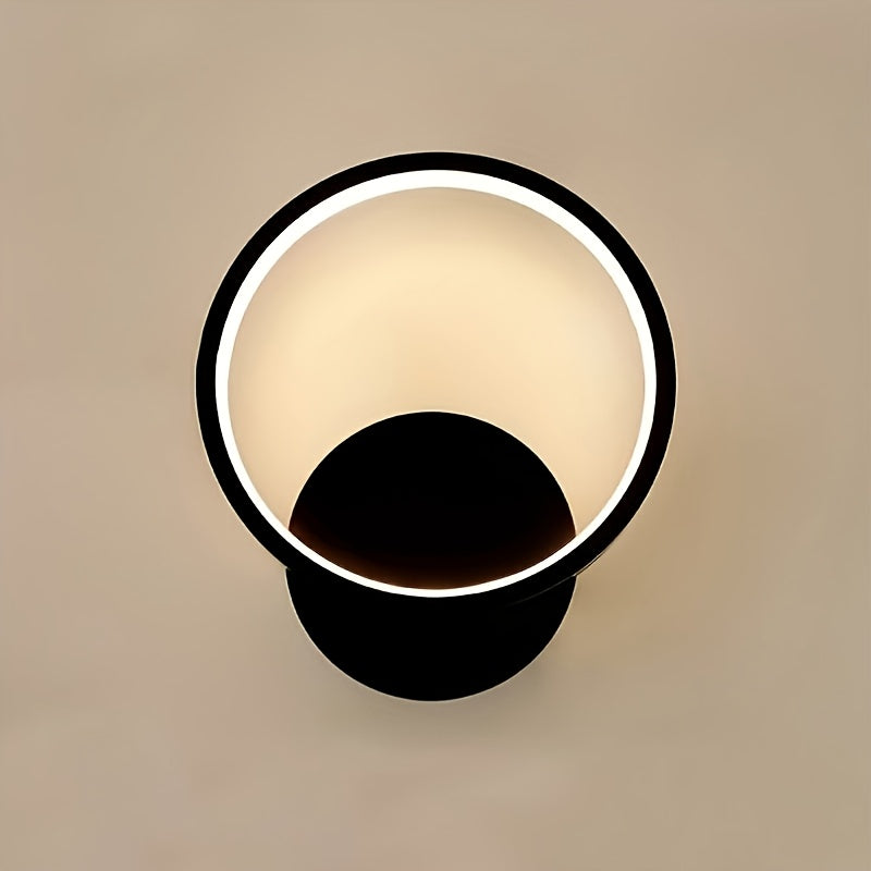 1 pieza de moderno espejo de pared LED - Negro/Blanco, montaje semienterrado, diseño desmontable para pasillos, cocinas, oficinas y garajes - Incluye hardware de instalación, 110V-240V, acabado metálico con aceite, iluminación de cocina | Acabado metálic