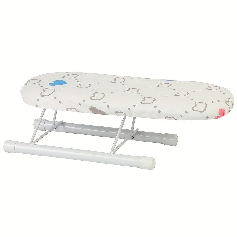 Tablero de planchar compacto con patrones variados, pies antideslizantes plegables, base resistente al calor, diseño ahorrador de espacio, ideal para costura y manualidades, tablero portátil pequeño