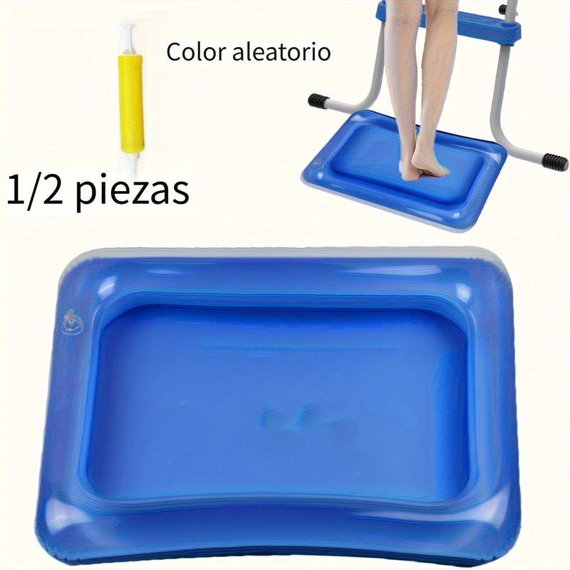 1/2pcs Baño de Pies Inflable Cuadrado, Baño de Pies Portátil, Escalera para Entrada a la Piscina, Kit de Limpieza y Pedicura para Piscinas