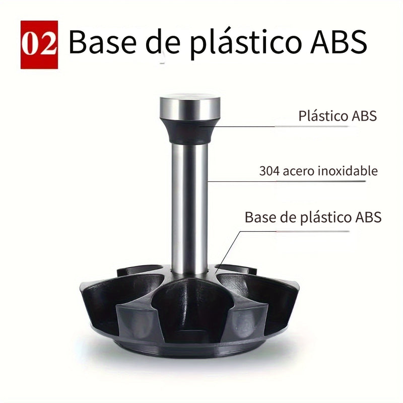 Juego de 7 Tarros de Especias de Vidrio con Organizador Giratorio - Incluye Saleros, Pimenteros y Azucareros - Perfecto para Almacenamiento y Organización de Cocina