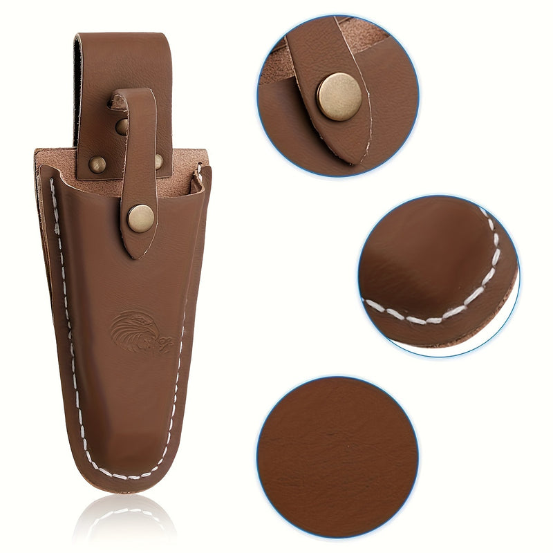 Estuche clásico de cuero para tijeras de podar y tijeras - Funda protectora para herramientas para tijeras de podar, tijeras, alicates - Duradero, no necesita electricidad, accesorio para herramientas