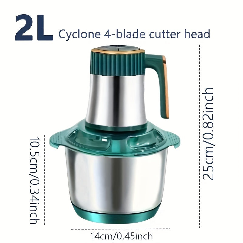 Procesador de Alimentos 2L-5L, Picadora Multifuncional para Verduras y Ajo, Trituradora de Jugos y Fideos – Herramienta Esencial en la Cocina, Ideal para Cebollas y Ensaladas – 5 Velocidades