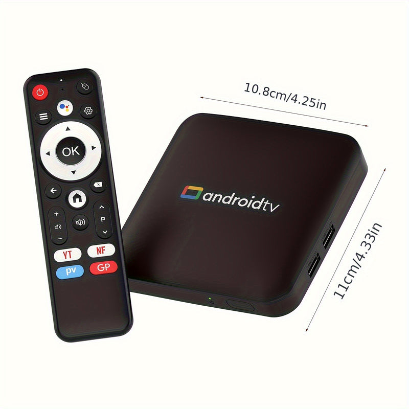 TV Box Inteligente H96 MAX Jingchen S905L3 Quad Core CPU Android 14.0, 2GB/16GB RAM, Salida 4K HD, WiFi Dual Band 2.4G/5G, BT4.0+LAN, Asistente de Voz Google, 2 Puertos USB 2.0
