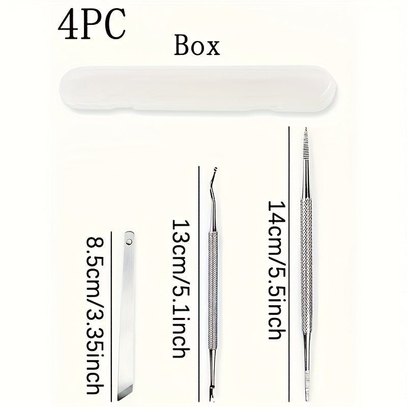 Kit de Cuidado para Uñas, Limpiador y Lima Doble Cara, Herramienta de Pedicura con Dos Cabezales, Adecuado para Uso Doméstico y Profesional
