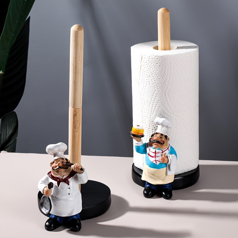 Soporte para toallas de papel de chef europeo, material de resina, adecuado para cocina de restaurante, cafetería, restaurante occidental, decoración de mesa de pastelería.
