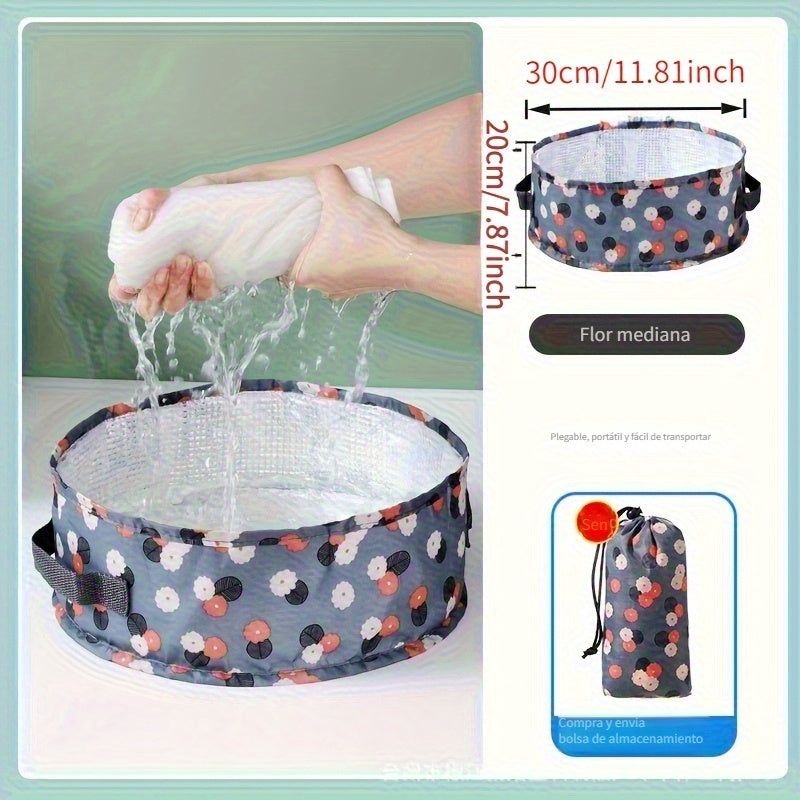 Fregadero plegable portátil, fregadero de agua al aire libre, bolsa de baño de pies para viajes, fregadero de lavandería, fregadero, universal para todas las estaciones