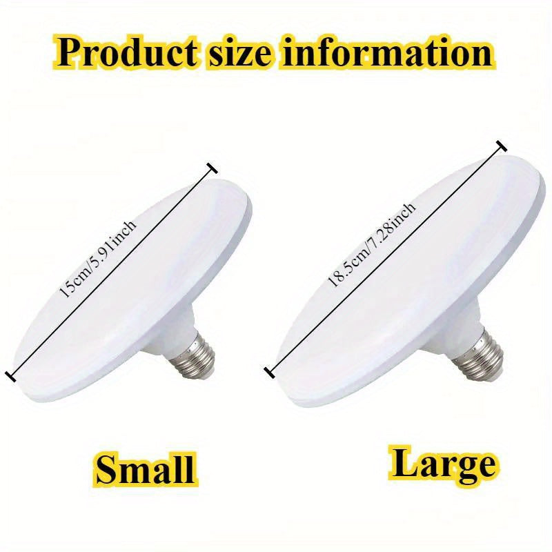 1 unidad, bombillas LED para techo, luces LED UFO ultrabrillantes con rosca E26/E27, lámparas de techo, luces LED, bombillas ultrabrillantes, lámparas colgantes, luz estable, protección ocular, alta iluminación, ideal para uso prolongado, iluminación de