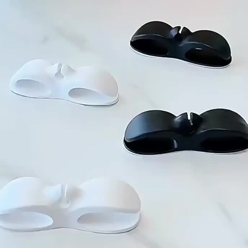 Un conjunto de 10 clips organizadores de cables, un dispositivo de almacenamiento de cables adhesivo para electrodomésticos de cocina, adecuado para clips de gestión de cables de freidor de aire, máquinas de café y licuadoras - No se requiere batería.