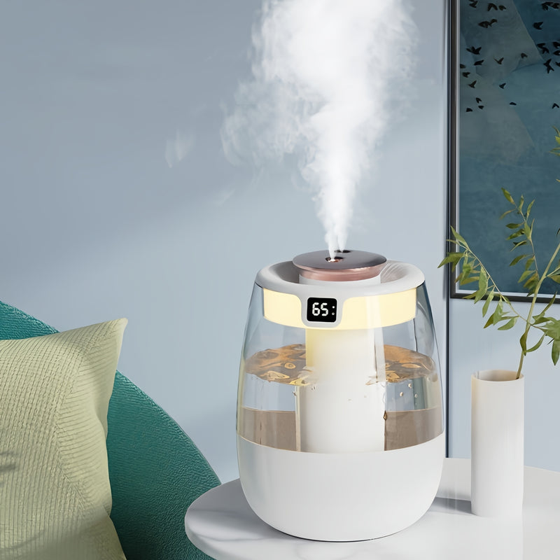 Humidificador portátil ultrasilencioso con luz nocturna, gran capacidad, alimentación por USB, protección de apagado automático, ideal para dormitorio, oficina y hogar, alivia el aire seco, regalo perfecto para Navidad, Año Nuevo o cualquier ocasión