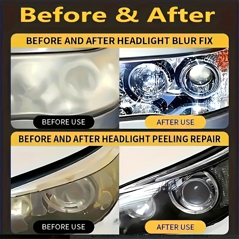 Kit de renovación de faros, pulido de faros, reparación de rayones en faros, resuelve rápidamente los problemas del envejecimiento de los faros, arañazos, amarilleo y deshilachado de los faros, la operación DIY es sencilla, la renovación de los faros est