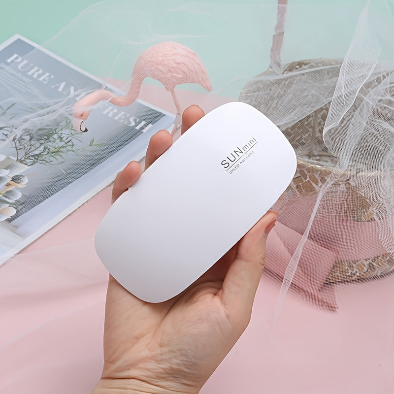 Secador de Uñas Mini LED con 6 Luces, Lámpara Portátil USB para Manicura y Pedicura, Ideal para Secado Rápido, Perfecto para Principiantes y Profesionales, Adecuado en 11 Ocasiones Festivas