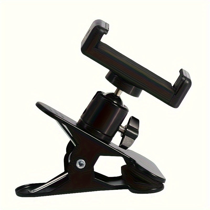 Soporte universal ajustable para auriculares de guitarra, material ABS, rotación de 360 grados, soporte para teléfono móvil para transmisión en vivo, transmisión, grabación de música, soporte de escritorio
