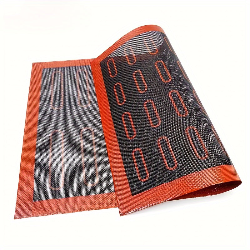 1pc Alfombrilla de silicona para hornear para cocina de RV - Antiadherente, doble cara, forrada de hoja de repostería perforada para hornear pasteles - Duradera, fácil de limpiar, no requiere energía