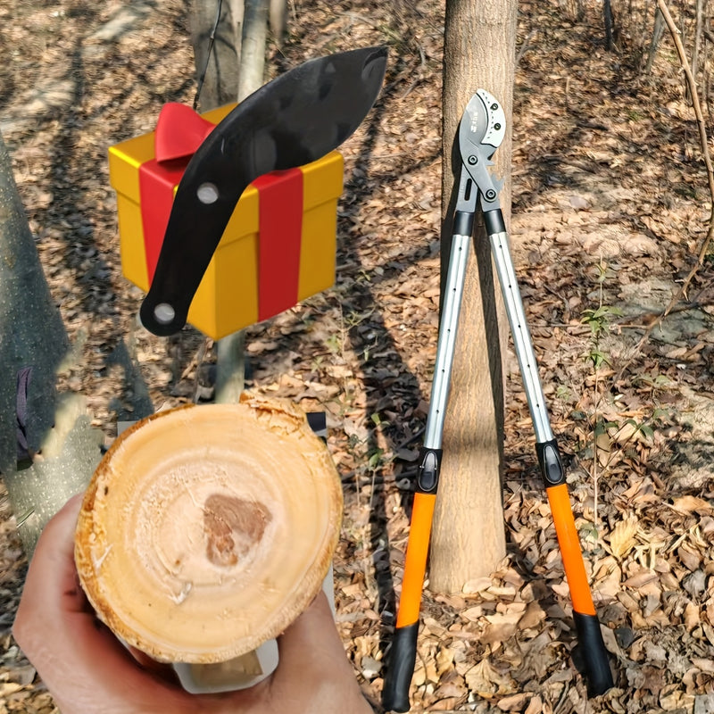 1pc Tijeras para Ramas Extra Largas de 66.04-99.06cm, Mango Antideslizante, para Árboles y Frutales, Tijeras para Ramos Gruesos, Corta Rama Manual con Hoja Afilada de Acero de 7.62cm, Podadora Súper Potente para Corte de Ramas
