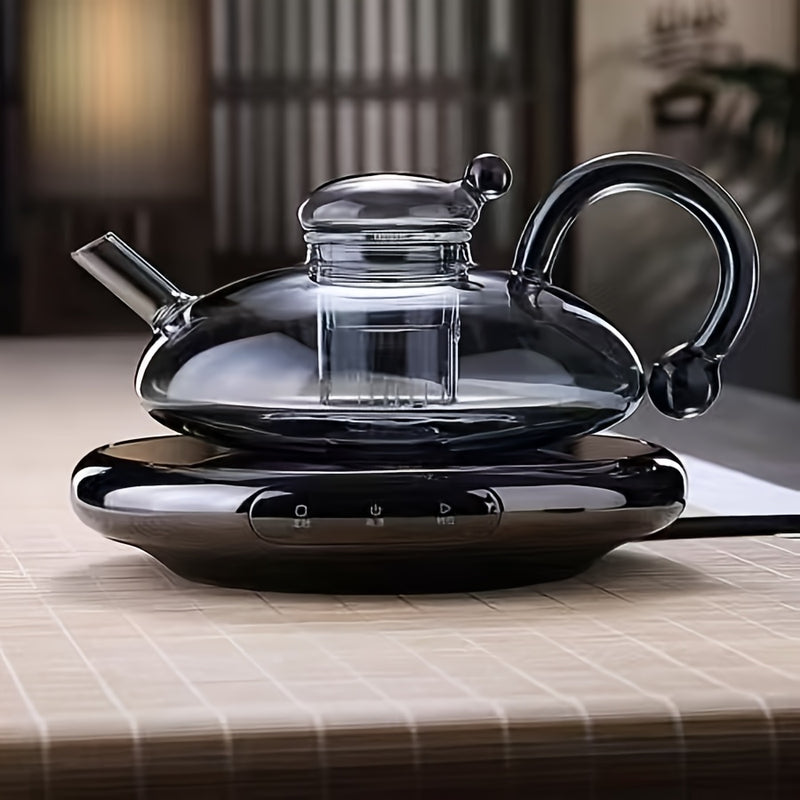1pc Elegante tetera de vidrio de borosilicato alto con diseño de ratón caprichoso - Perfecto para los amantes del té, regalo ideal para el día de San Valentín, Navidad, Halloween, Acción de Gracias, día del padre, esenciales para la mesa de té | Tetera c